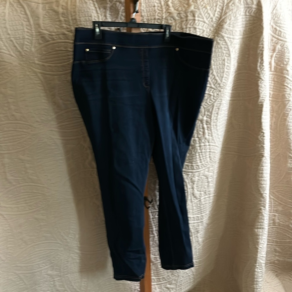 3x slim factor dark navy ankle jeans